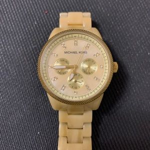 Cream/Gold Michael Kors watch
